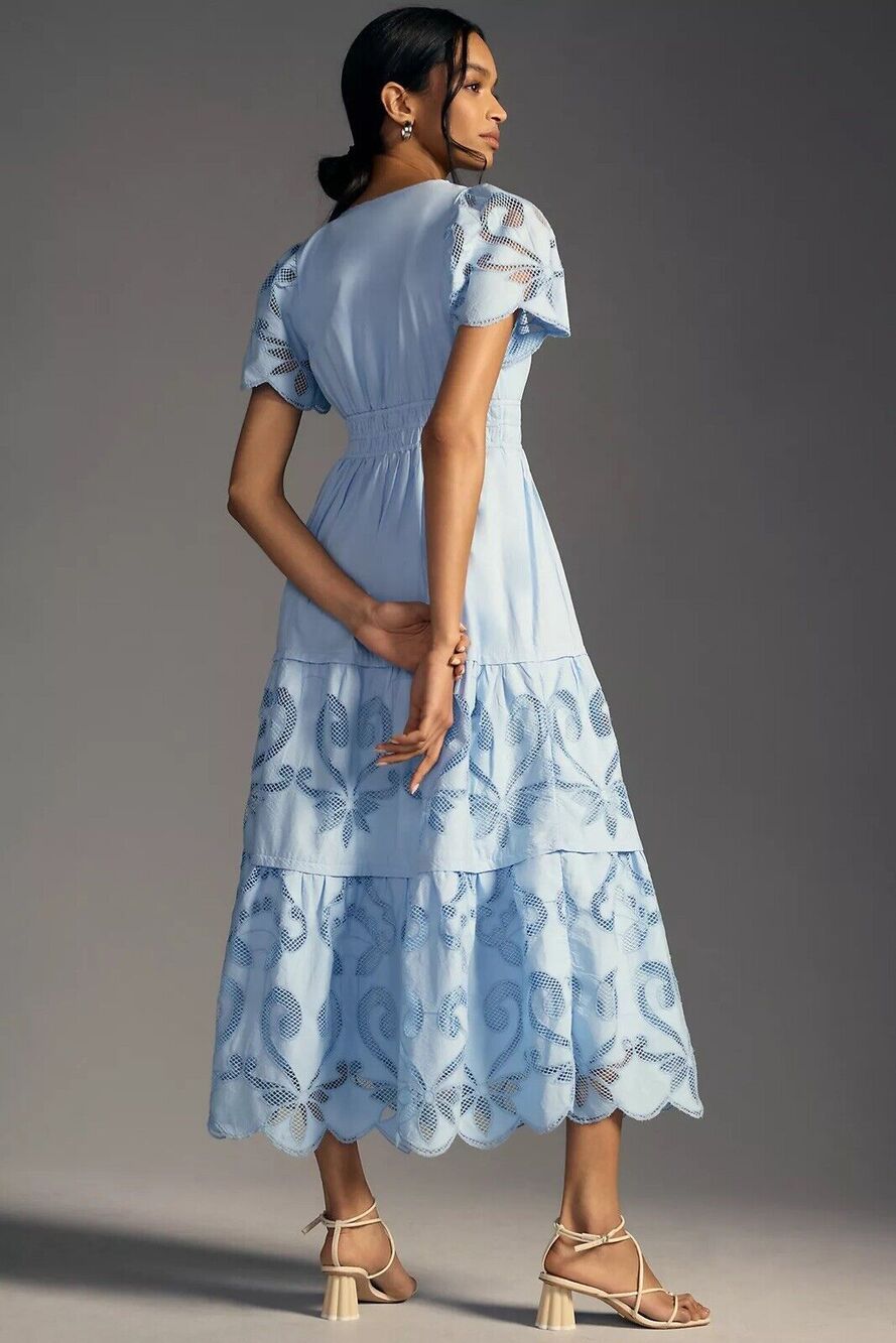 New Anthropologie The Somerset Maxi Dress: Cutwork Edition Size M - Picture 3 of 14